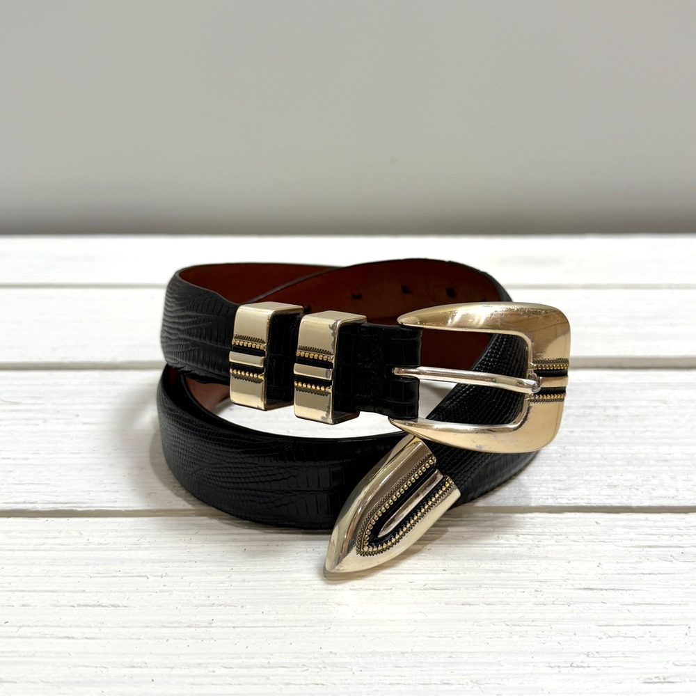 Johnston & Murphy Lizard-Grain Ranger Belt Size 42